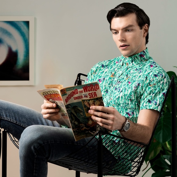 School Of Fish Printed Short Sleeve Shirt - Picture 3 of 6